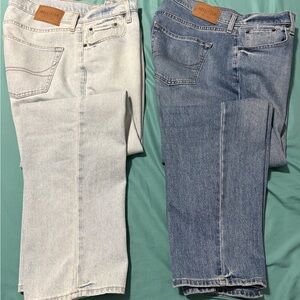 Hollister Light Blue and Medium Blue Loose Straight Jeans (2 for 1!)